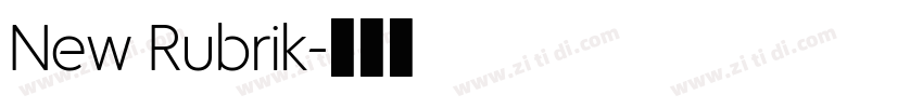 New Rubrik字体转换
